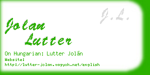 jolan lutter business card