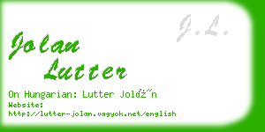 jolan lutter business card